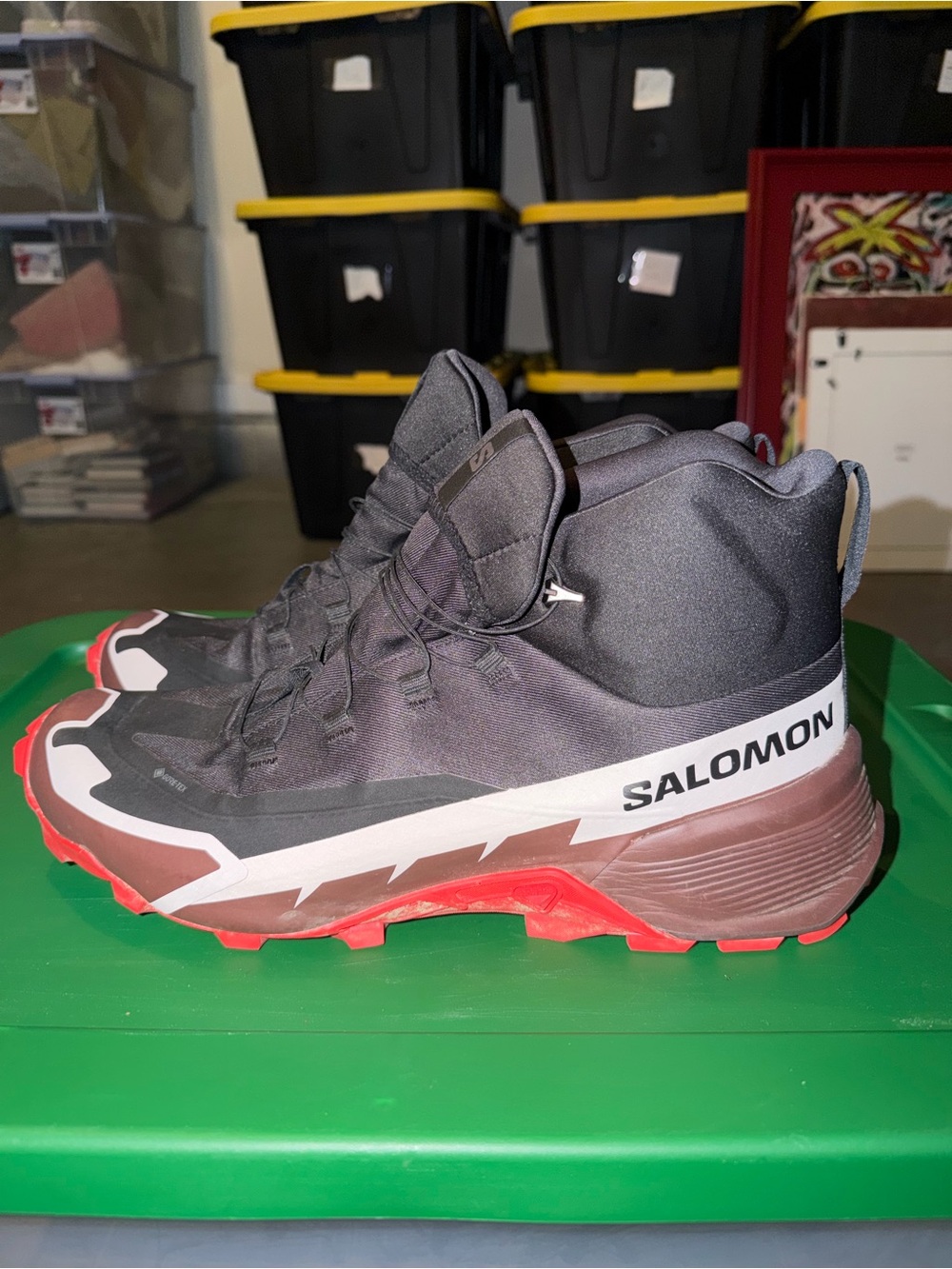 Salomon Black and Red Trail Running Shoe